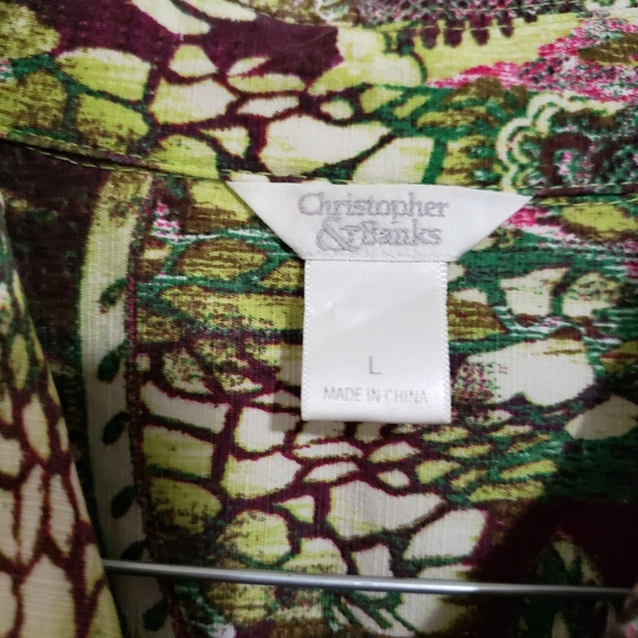 Christopher & Banks Multi Color Zipper Jacket Size L - Picture 3 of 6